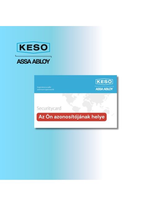 Kulcsmásolás kódkártya alapján KESO 9000 Omega2 zárbetéthez